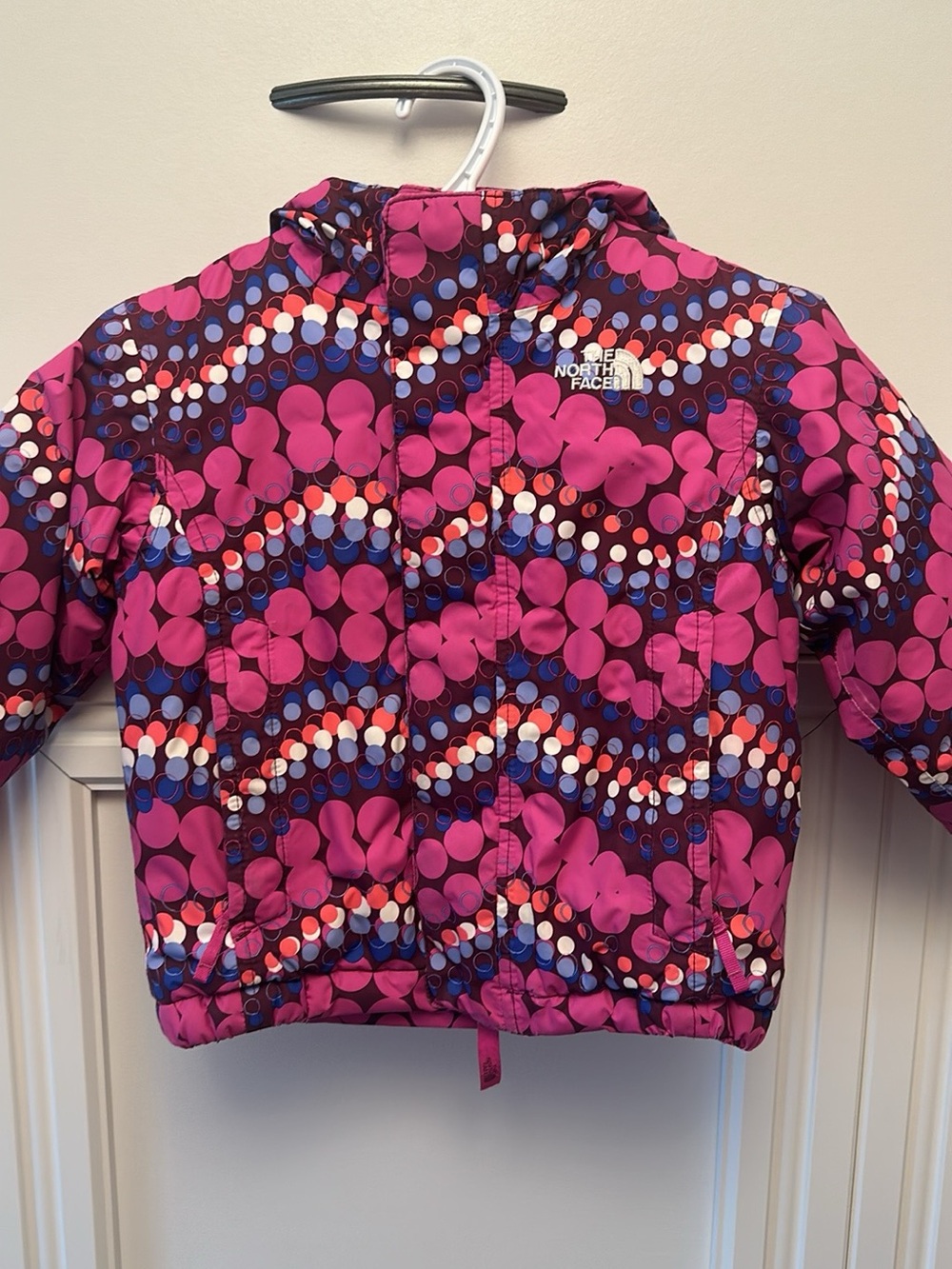 The North Face Girls' Pink & Purple Dot-Pattern Puffer Jacket